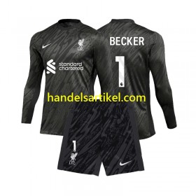 Liverpool Alisson Becker 1 Torwart Kinder Heim Trikotsatz 2024/25 Langarm